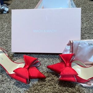 MACH & MACH Red Heels with Bow